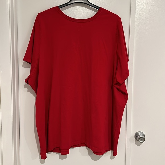 Women Within 6X (42–44) Plus Red t-shirt, 100% cotton - Picture 4 of 5